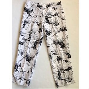 LOFT Floral Print Pants    Size 4